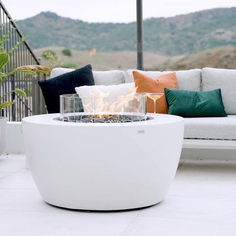 EcoSmart Fire Pod 39-Inch Round Concrete Fire Pit Bowl at Patio