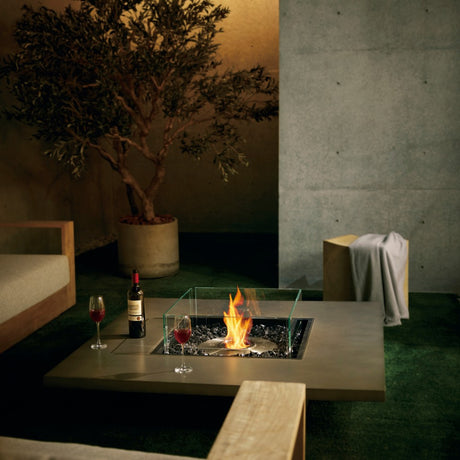 EcoSmart Fire Vertigo 50-Inch Square Fire Pit Table at Living Room