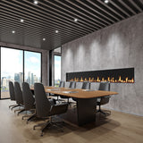 EcoSmart Fire Motion Linear Built-In Electric Fireplace Commercial Office