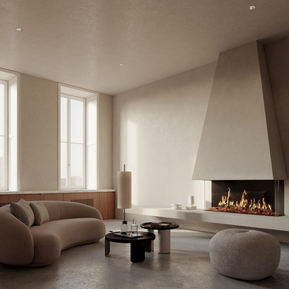 EcoSmart Fire Motion Linear Built-In Electric Fireplace Living Room