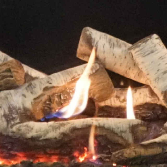 Empire Birch Log Set for McKinley Fireplace