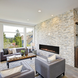 Empire Loft 36-Inch Linear Direct Vent Gas Fireplace at Living Room