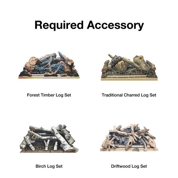 Empire Log Set for Rushmore Fireplaces