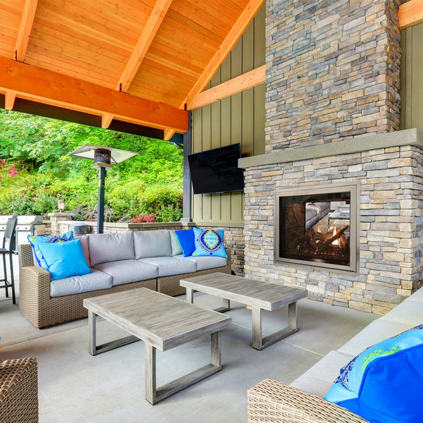 Empire Rushmore 40-Inch See-Through Direct Vent Gas Fireplace at Outdoor