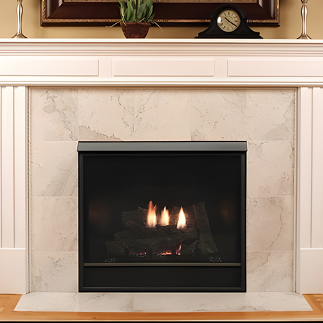 Empire Tahoe Clean-Face Deluxe Traditional Direct Vent Gas Fireplace with Mantel