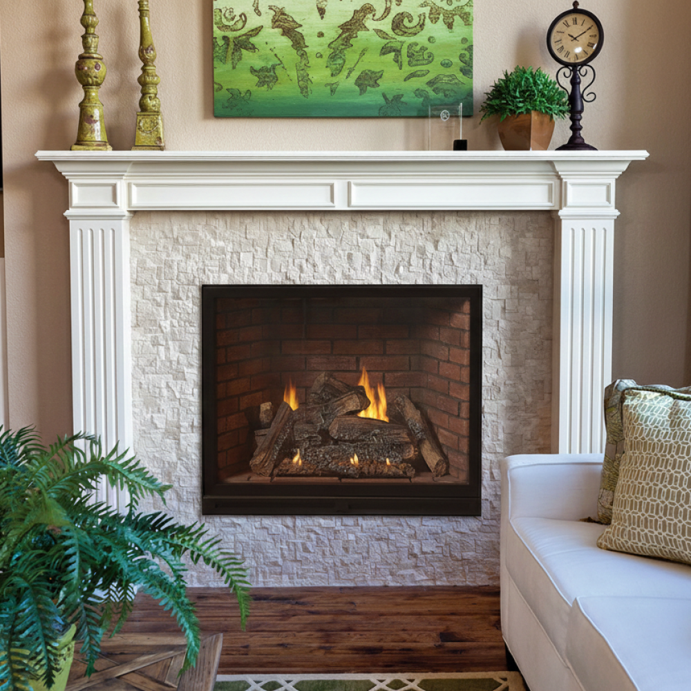 Empire Tahoe Clean-Face Luxury Traditional Direct Vent Gas Fireplace at Living Room