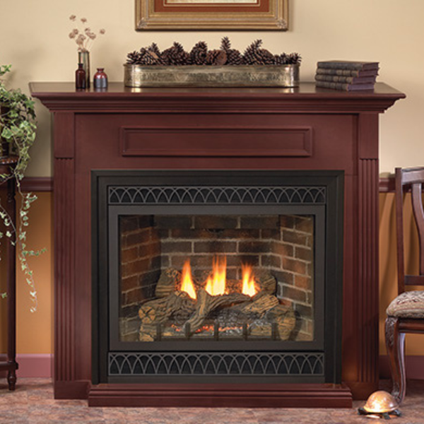 Empire Tahoe Deluxe Traditional Direct Vent Gas Fireplace with Mantel