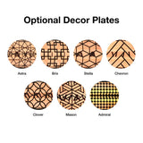 optional decor plates - angle view
