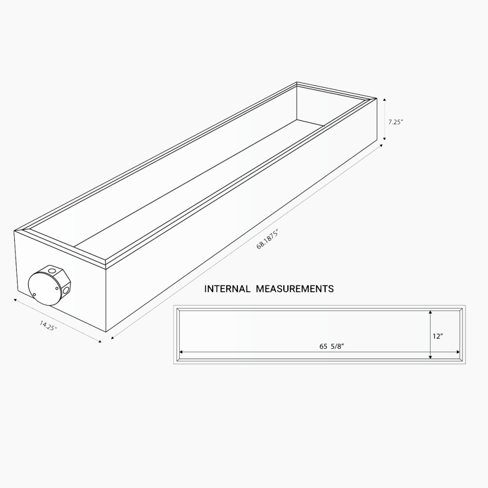 Eurofase Fire-Rated Box Kit for 61-Inch Electric Heater Specs