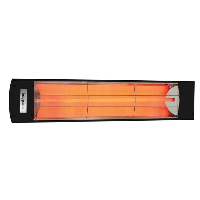 Eurofase 1500w black infrared electric heater - front view