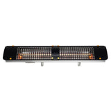 Eurofase 1500w black infrared electric heater with admiral decor plate - angle view