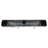 Eurofase 1500w black infrared electric heater with admiral decor plate - angle view