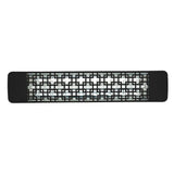 Eurofase 1500w black infrared electric heater with brix decor plate - angle view