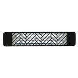 Eurofase 1500w black infrared electric heater with chevron decor plate - angle view