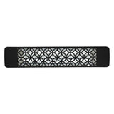 Eurofase 1500w black infrared electric heater with clover decor plate - angle view