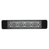 Eurofase 1500w black infrared electric heater with mason decor plate - angle view