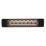 Eurofase 1500w black infrared electric heater with stella decor plate