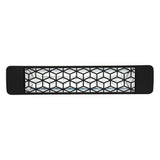 Eurofase 1500w black infrared electric heater with stella decor plate - angle view