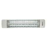 Eurofase 1500w white infrared electric heater with astra decor plate - angle view