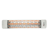 Eurofase 1500w stainless steel infrared electric heater with brix decor plate - angle view