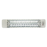 Eurofase 1500w stainless steel infrared electric heater with chevron decor plate - angle view
