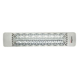 Eurofase 1500w stainless steel infrared electric heater with clover decor plate - angle view