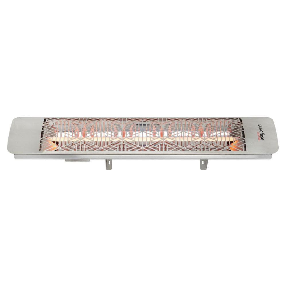 Eurofase 1500w stainless steel infrared electric heater with mason decor plate - angle view