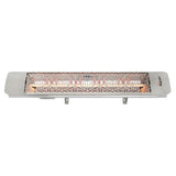 Eurofase 1500w stainless steel infrared electric heater with mason decor plate - angle view