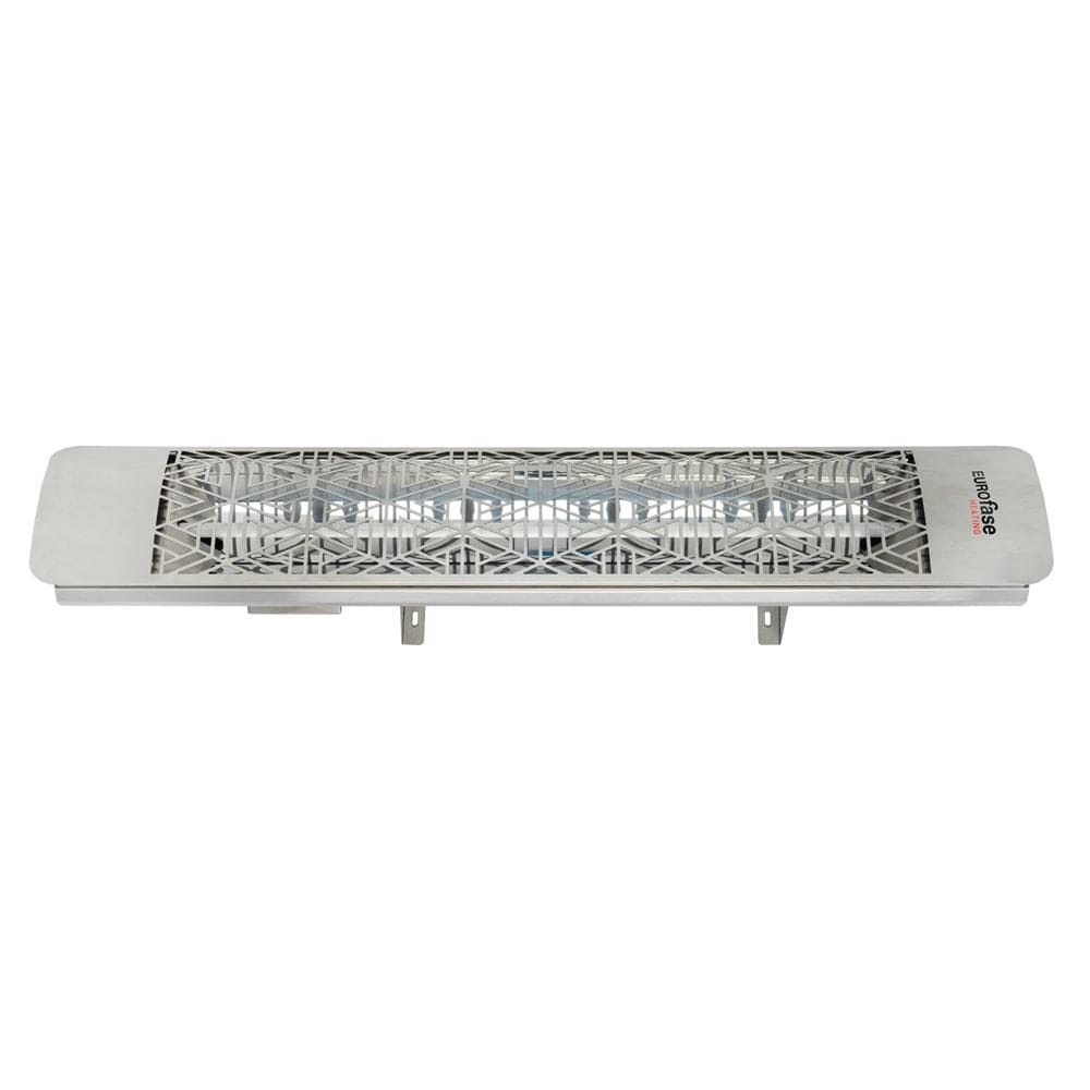 Eurofase 1500w stainless steel infrared electric heater with mason decor plate - angle view