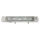 Eurofase 1500w stainless steel infrared electric heater with mason decor plate - angle view