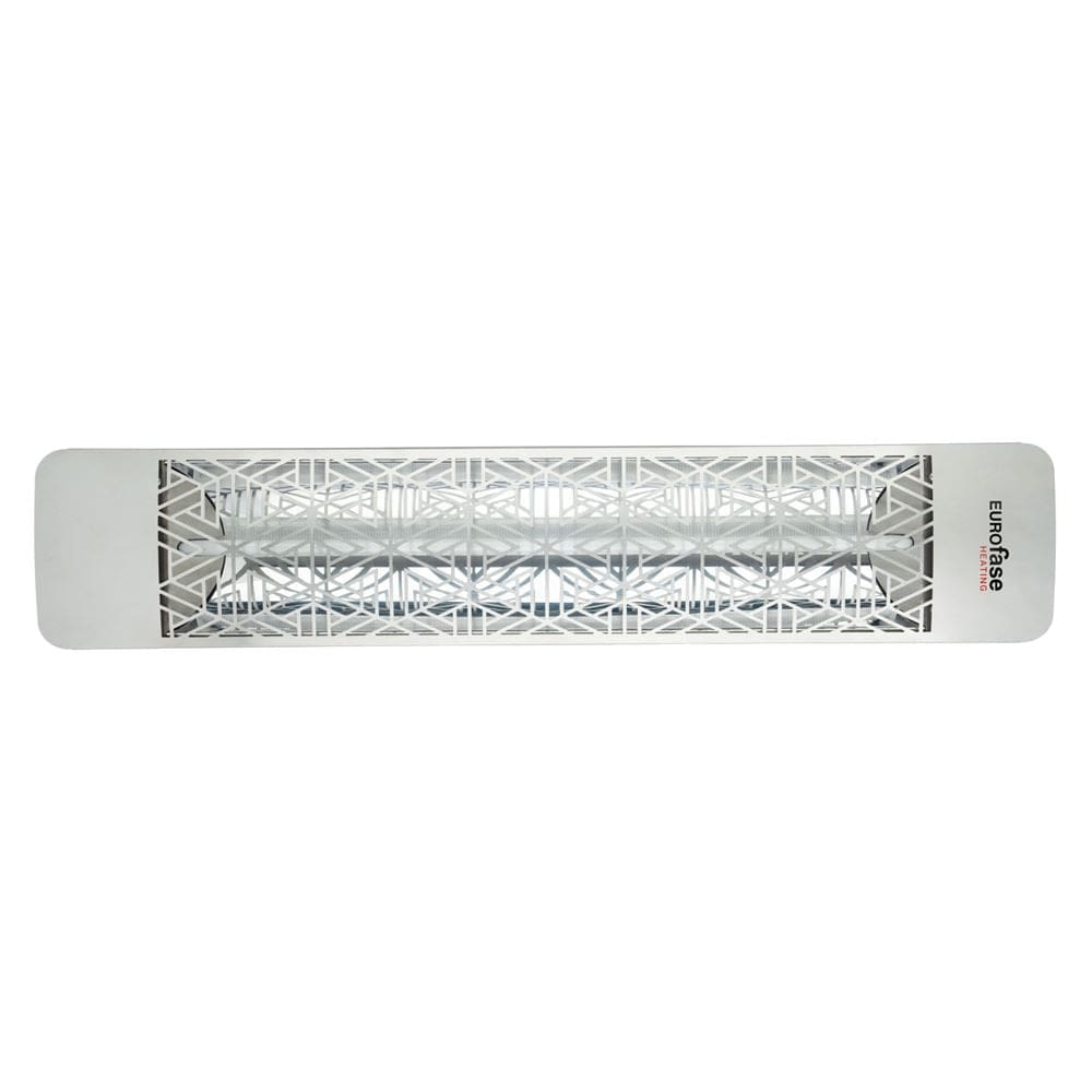 Eurofase 1500w stainless steel infrared electric heater with mason decor plate - angle view