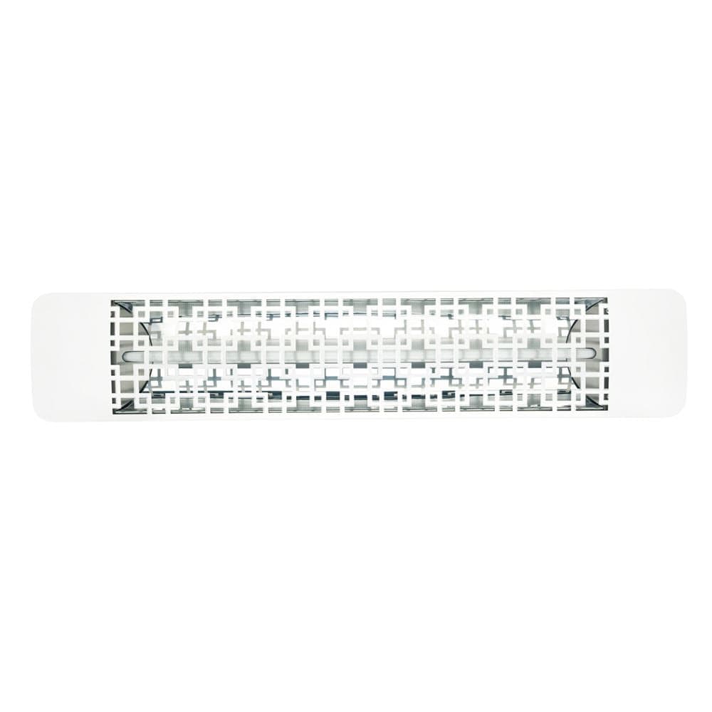 Eurofase 1500w white infrared electric heater with brix decor plate - angle view