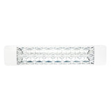 Eurofase 1500w white infrared electric heater with stella decor plate - angle view