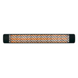 Eurofase 3000W 61-Inch Single Element Electric Heater with Chevron Decor Plate in Black