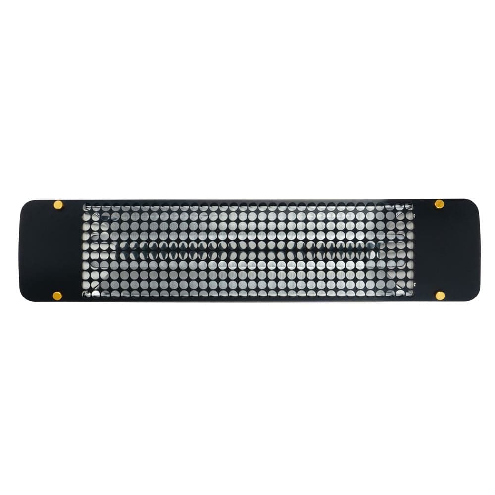 Eurofase 39-Inch Black Infrared Electric Heater with admiral decor plate - angle view