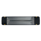 Eurofase 39-Inch Black Infrared Electric Heater with admiral decor plate - angle view