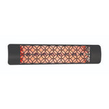 Eurofase 39-Inch Black Infrared Electric Heater with clover decor plate