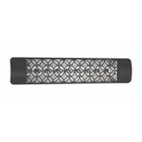 Eurofase 39-Inch Black Infrared Electric Heater with clover decor plate - angle view