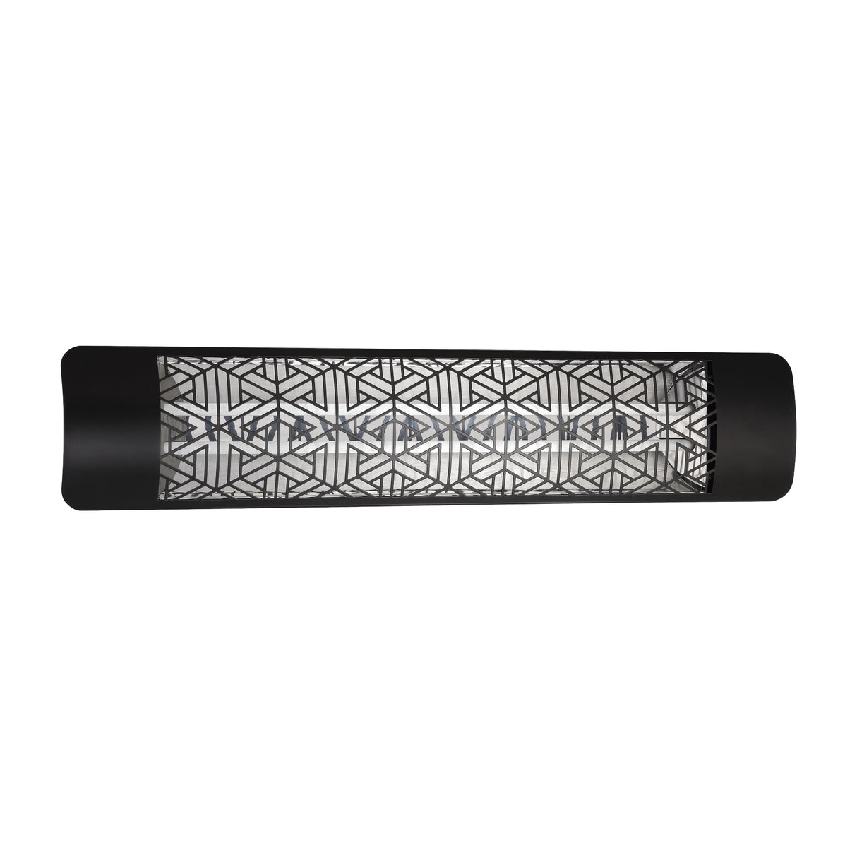 Eurofase 39-Inch Dual Element Electric Patio Heater with Mason Decor Plate - angle view