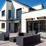 Eurofase 39-Inch Dual Element Infrared Electric Heaters in an open outdoor space - lifestyle view