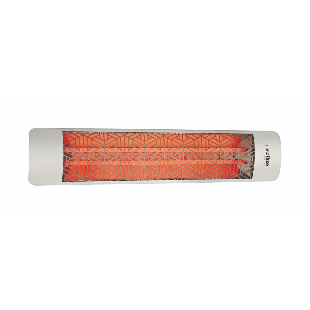 Eurofase 39-Inch Stainless Steel Infrared Electric Heater with mason decor plate - angle view