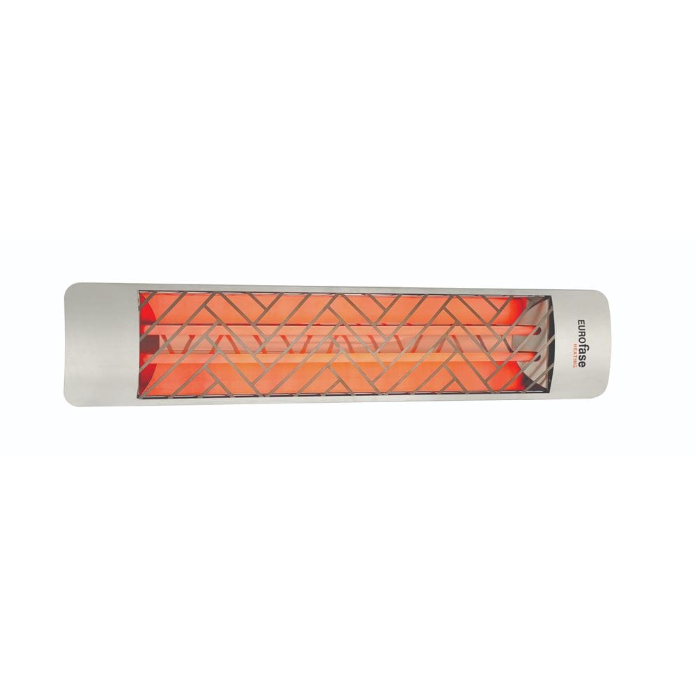 Eurofase 39-Inch Stainless Steel Infrared Electric Heater with chevron decor plate