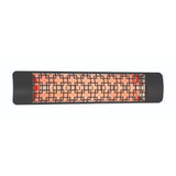 Eurofase 39-inch Black Infrared Electric Heater with brix decor plate - front view