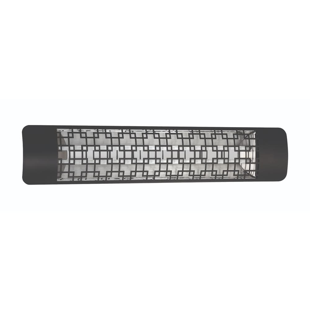 Eurofase 39-inch Black Infrared Electric Heater with brix decor plate - detail view