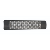 Eurofase 39-inch Black Infrared Electric Heater with brix decor plate - detail view