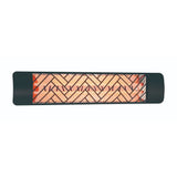 Eurofase 39-inch Black Infrared Electric Heater with chevron decor plate