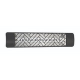 Eurofase 39-inch Black Infrared Electric Heater with chevron decor plate - angle view