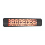 Eurofase 39-inch Black Infrared Electric Heater with stella decor plate - front view