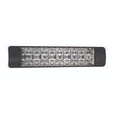 Eurofase 39-inch Black Infrared Electric Heater with astra decor plate - angle view