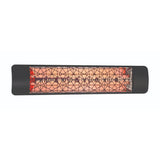 Eurofase 39-inch Black Infrared Electric Heater with astra decor plate - front view